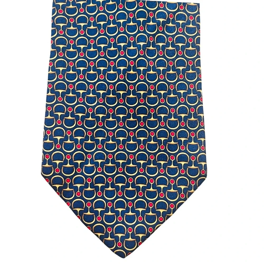 Brooks Brothers 346 Silk Tie Horse Bit‎ Equestrian Pattern Classic Preppy USA